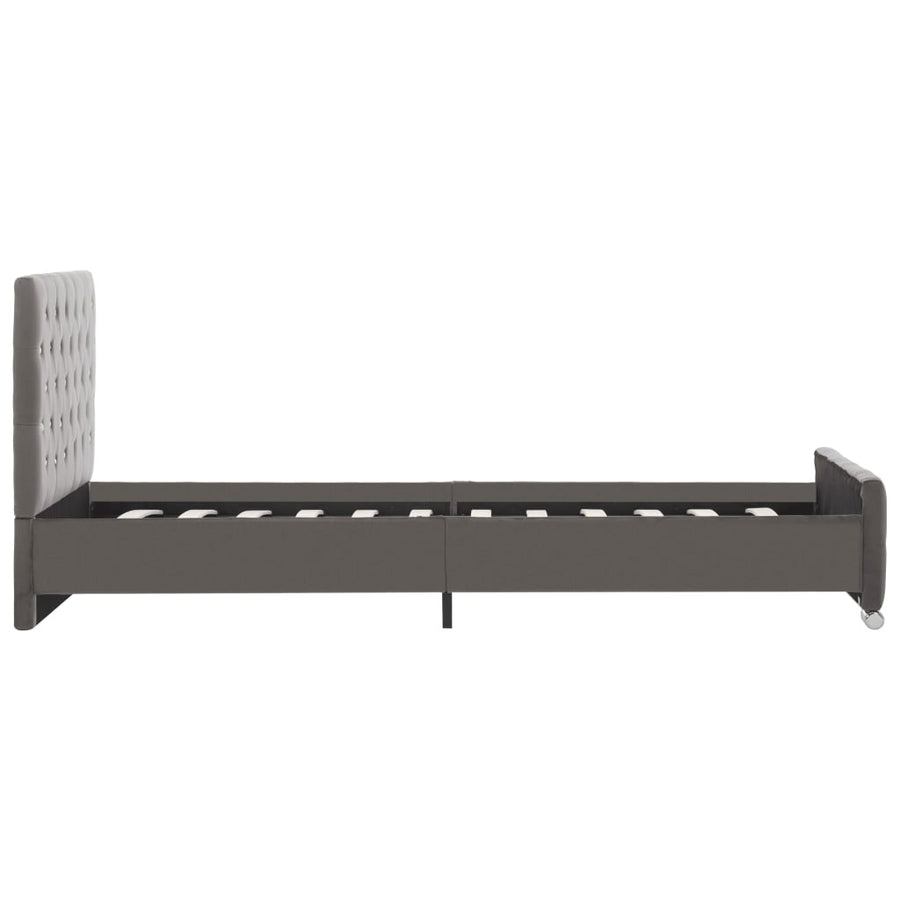 Bedframe fluweel grijs 100x200 cm 100 x 200 cm Grijs