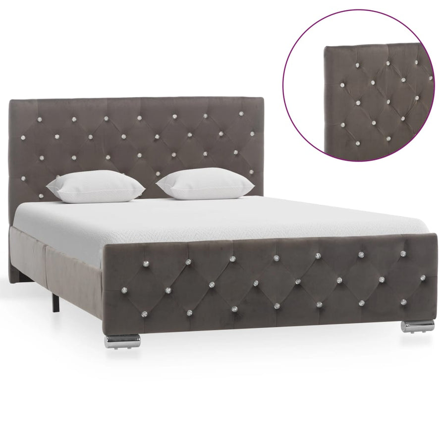 Bedframe Stof 120 x 200 cm Grijs