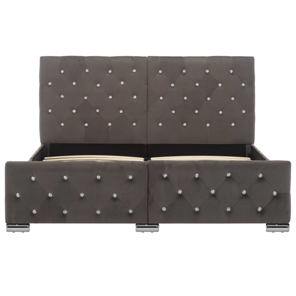 Bedframe Fluweel 140 x 200 cm Grijs
