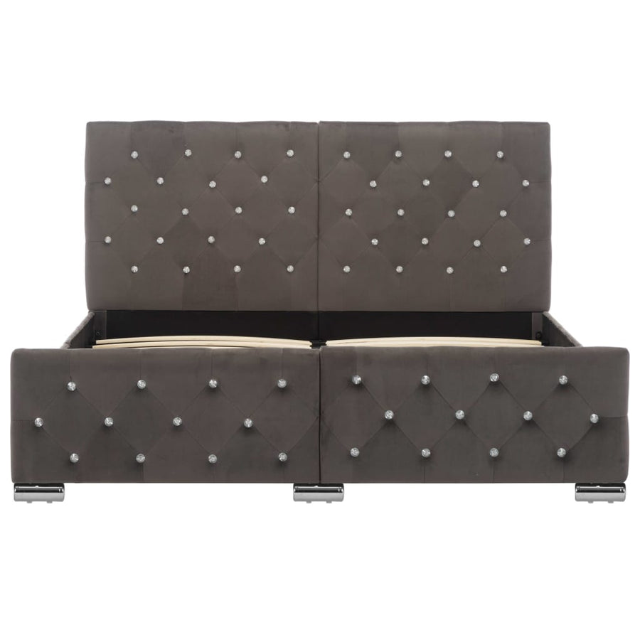 Bedframe Fluweel 140 x 200 cm Grijs