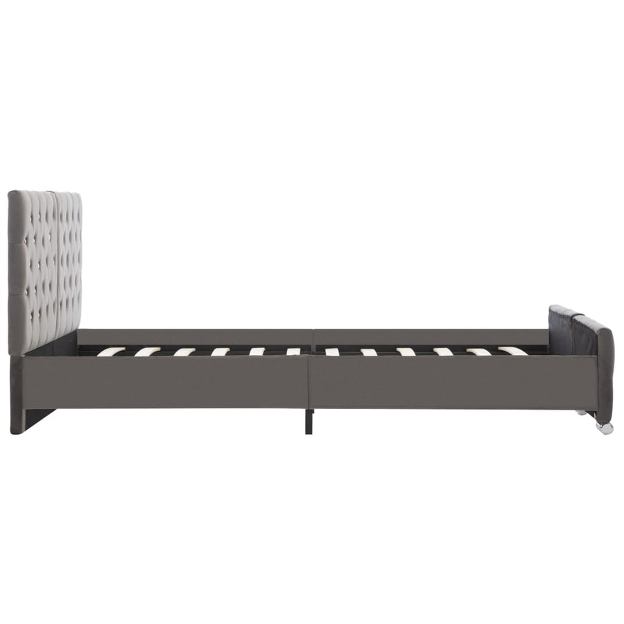 Bedframe Fluweel 140 x 200 cm Grijs