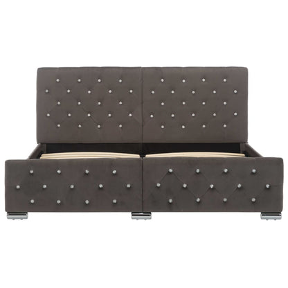 Bedframe Fluweel 160 x 200 cm Grijs