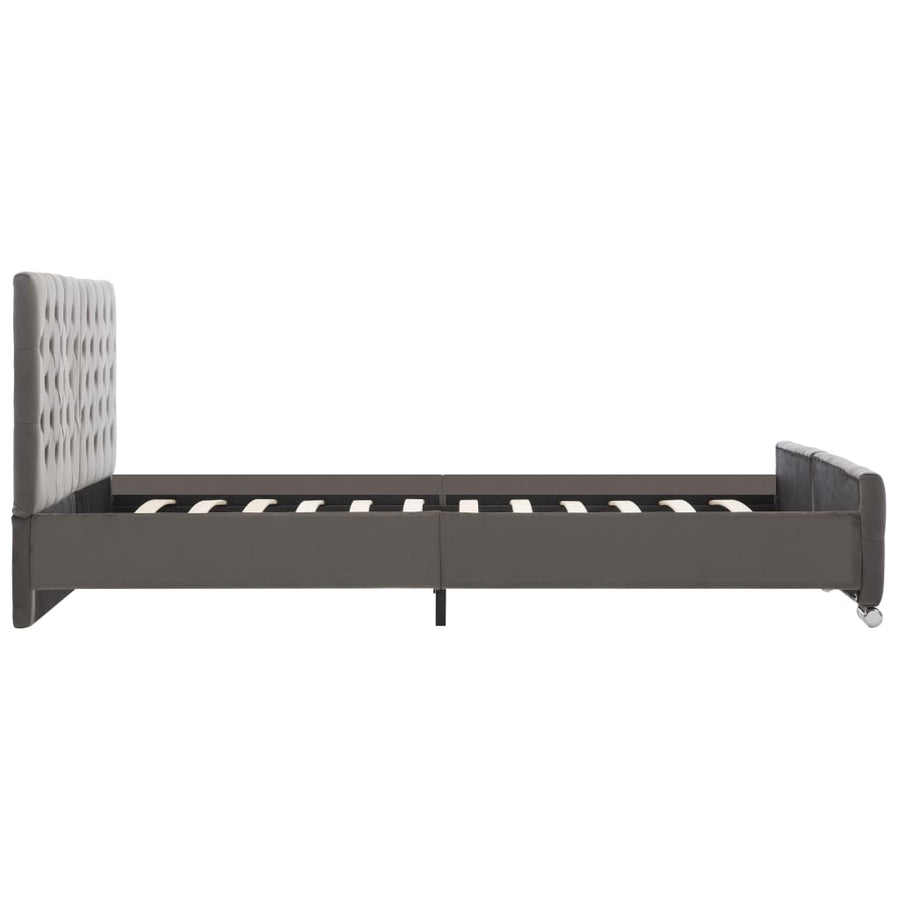 Bedframe Fluweel 160 x 200 cm Grijs