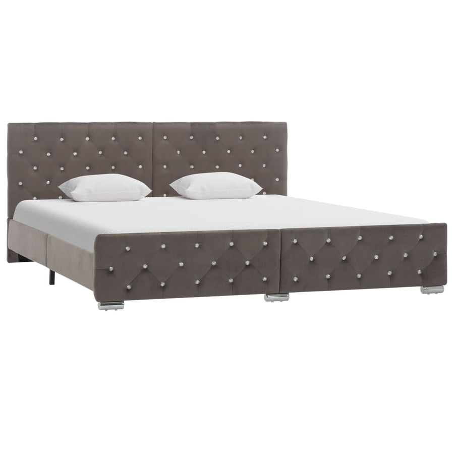 Bedframe Fluweel 180 x 200 cm Grijs