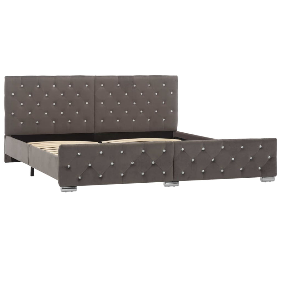 Bedframe Fluweel 180 x 200 cm Grijs