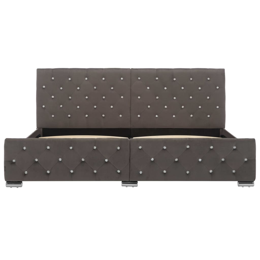 Bedframe Fluweel 180 x 200 cm Grijs