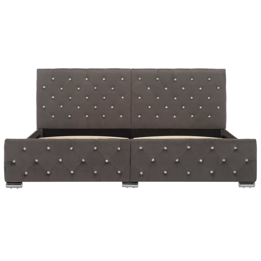 Bedframe Fluweel 180 x 200 cm Grijs