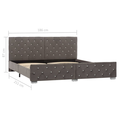 Bedframe Fluweel 180 x 200 cm Grijs