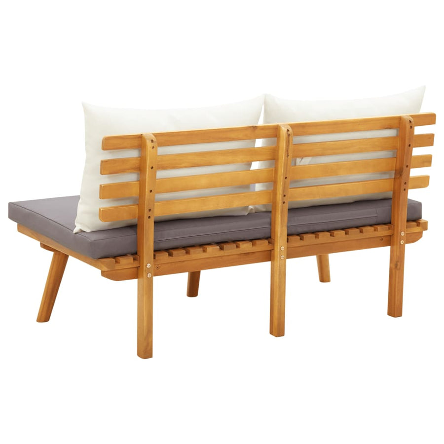 Tuin Met Kussens 5 Cm Massief Acaciahout Bank