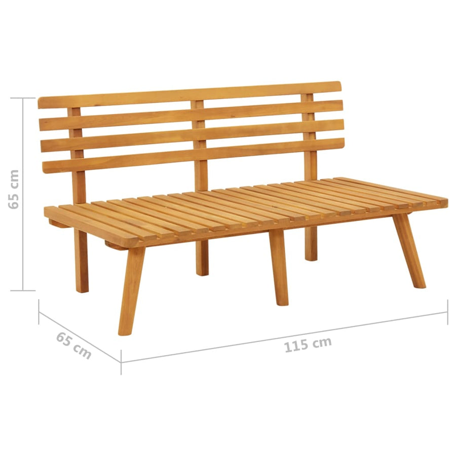 Tuin Met Kussens 5 Cm Massief Acaciahout Bank