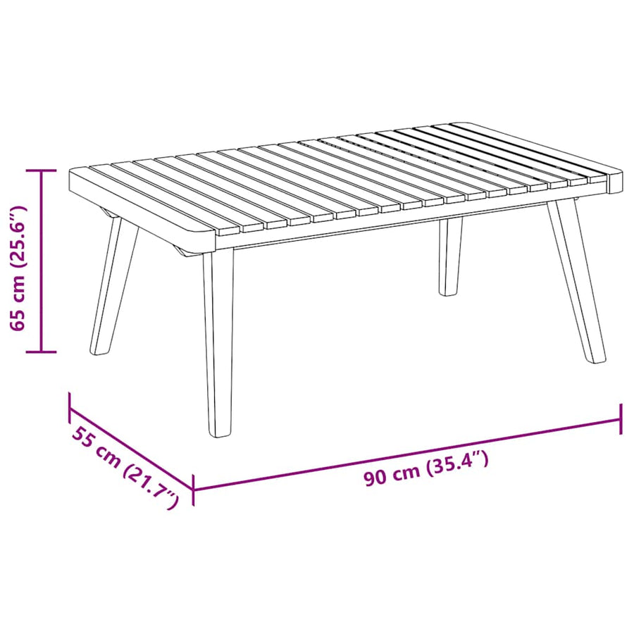 Tuintafel 90X55X35 Cm Massief Acaciahout 1
