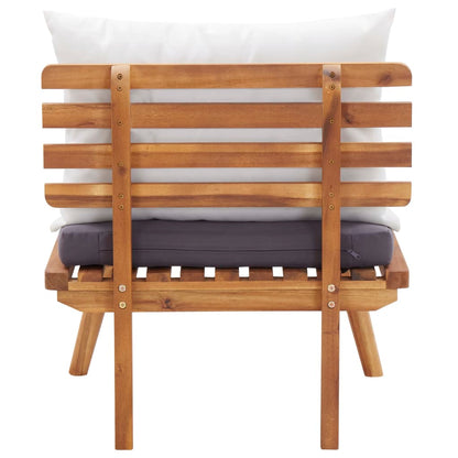 4-Delige Loungeset Met Kussens Massief Acaciahout 1 Bank + 2x Fauteuil + Tafel
