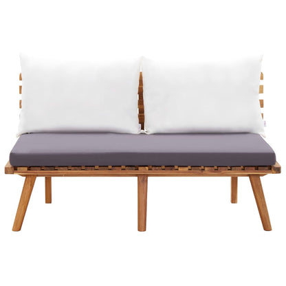 4-Delige Loungeset Met Kussens Massief Acaciahout 1 Bank + 2x Fauteuil + Tafel