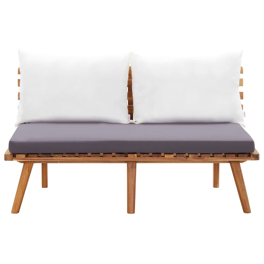 4-Delige Loungeset Met Kussens Massief Acaciahout 1 Bank + 2x Fauteuil + Tafel