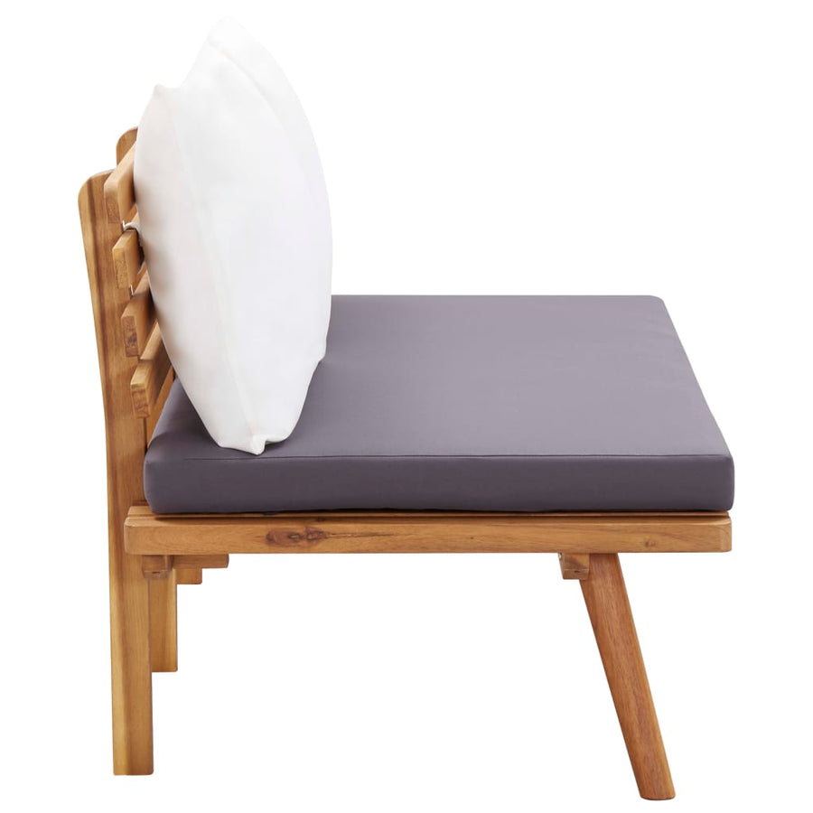4-Delige Loungeset Met Kussens Massief Acaciahout 1 Bank + 2x Fauteuil + Tafel