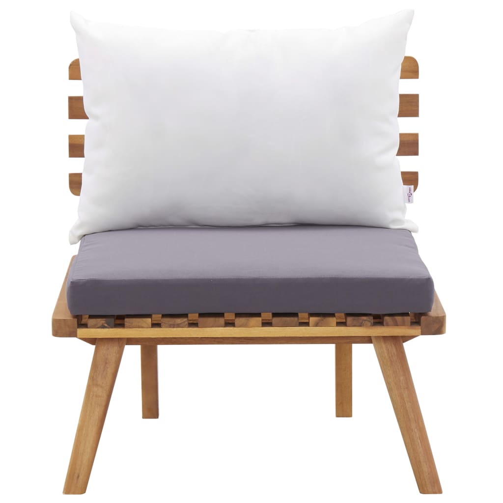 4-Delige Loungeset Met Kussens Massief Acaciahout 1 Bank + 2x Fauteuil + Tafel