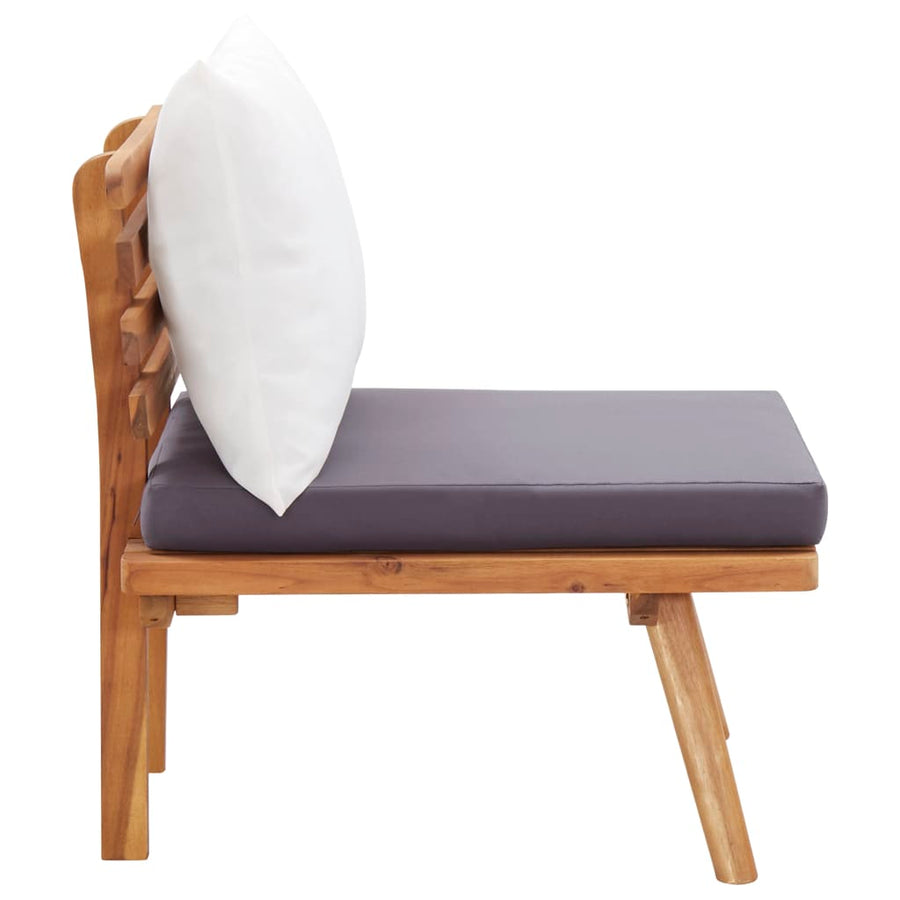 4-Delige Loungeset Met Kussens Massief Acaciahout 1 Bank + 2x Fauteuil + Tafel