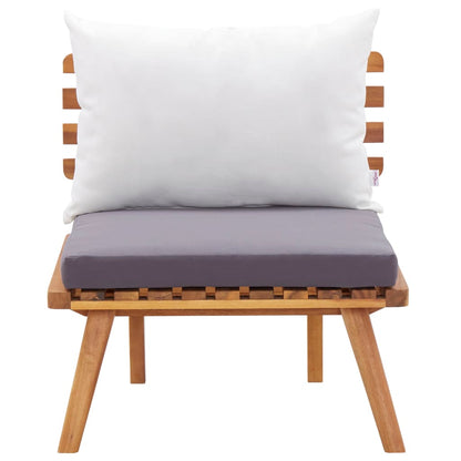 6-Delige Loungeset Massief Acaciahout 1 hoek + 2x midden + 2x voetensteun + Tafel