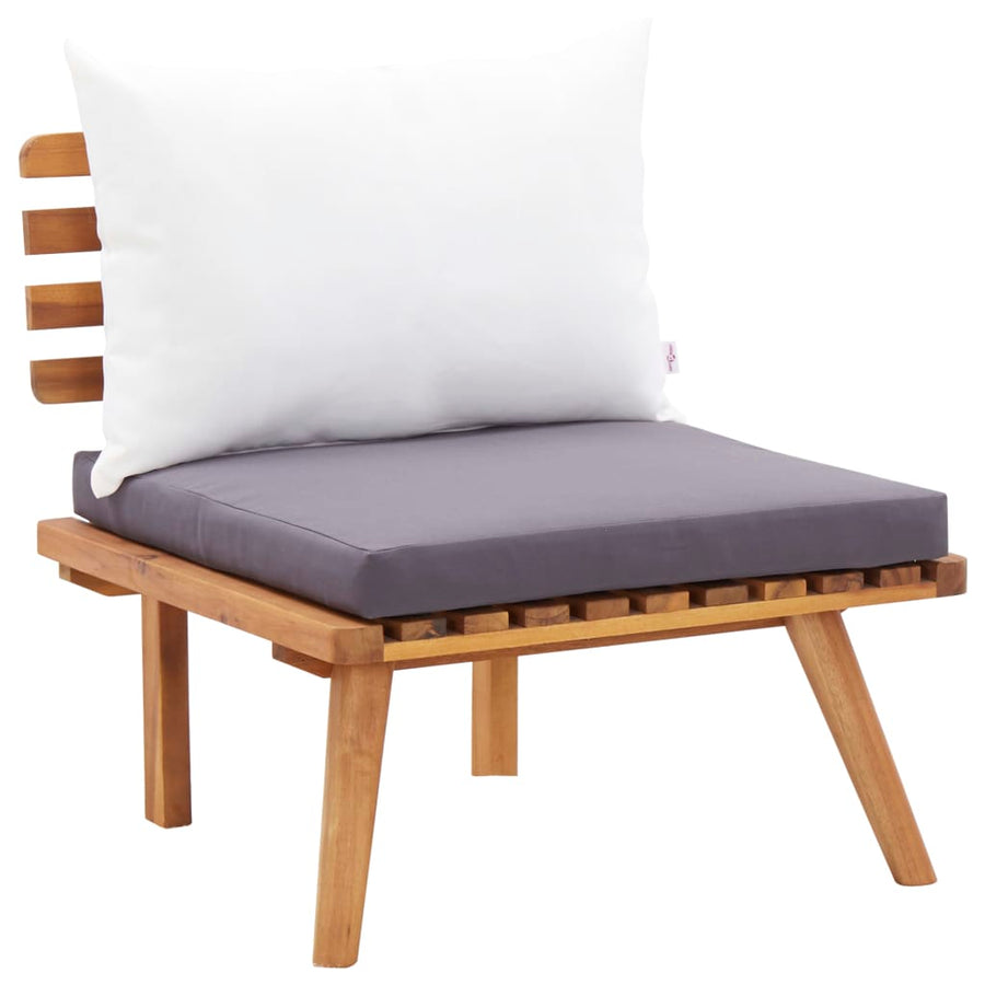 5-Delige Loungeset Massief Acaciahout 1 2x hoek + midden + voetensteun + Tafel