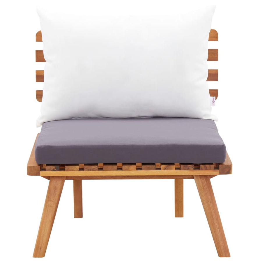 5-Delige Loungeset Massief Acaciahout 1 2x hoek + midden + voetensteun + Tafel