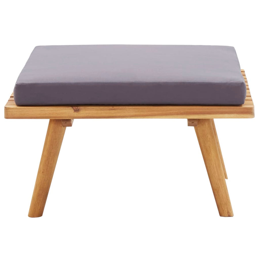 5-Delige Loungeset Massief Acaciahout 1 2x hoek + midden + voetensteun + Tafel
