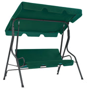 Schommelbank 170x110x153 cm groen polyester staal