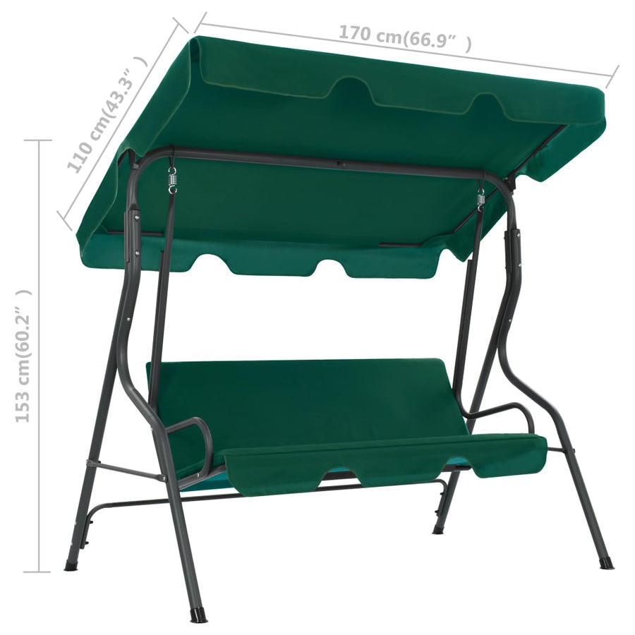 Schommelbank 70X0X53 Cm Stof Groen