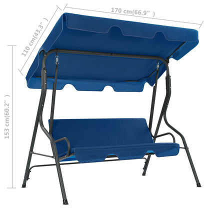 Schommelbank 70X0X53 Cm Stof Donkerblauw