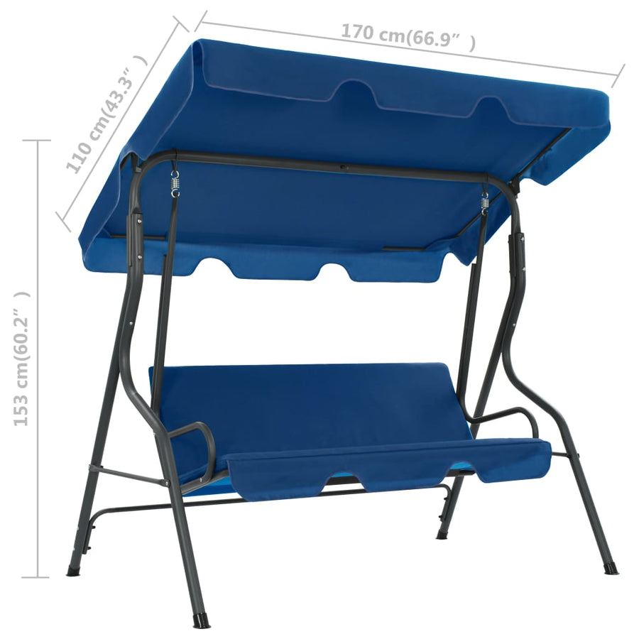 Schommelbank 70X0X53 Cm Stof Donkerblauw