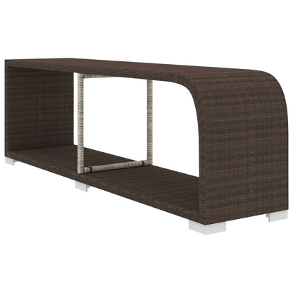 8-delige Loungeset met kussens poly rattan bruin