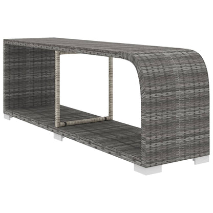 11-delige Loungeset met kussens poly rattan grijs
