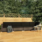 Loungeset 4-delig poly rattan grijs
