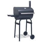 Charcoal smoker barbecue with base cabinet black