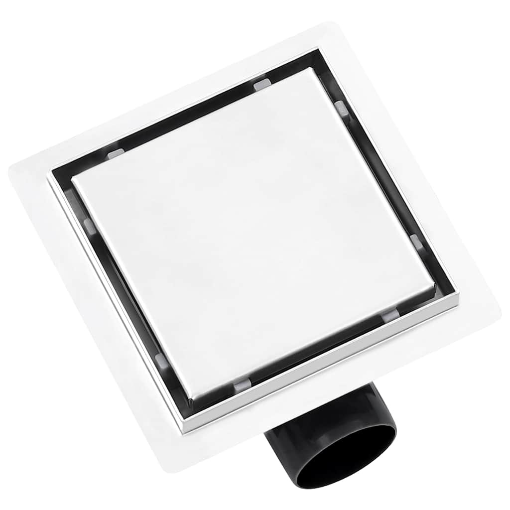Doucheafvoer Met 2-In-1 Deksels 15X15 Cm Roestvrij Staal 15 x 15 cm