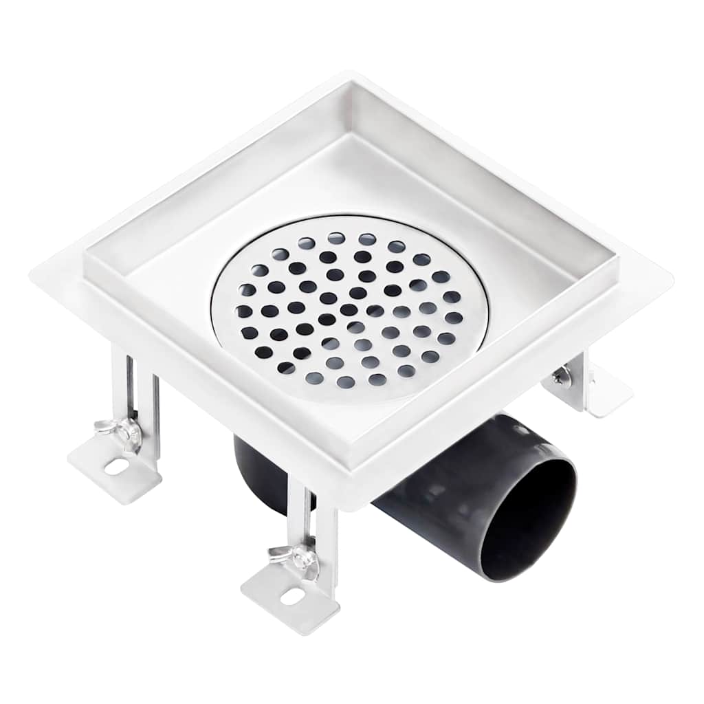 Doucheafvoer Met 2-In-1 Deksels 15X15 Cm Roestvrij Staal 15 x 15 cm
