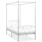 Hemelbedframe Metaal 90 x 200 cm Wit