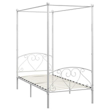 Hemelbedframe Metaal 90 x 200 cm Wit
