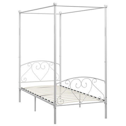 Hemelbedframe Metaal 100 x 200 cm Wit