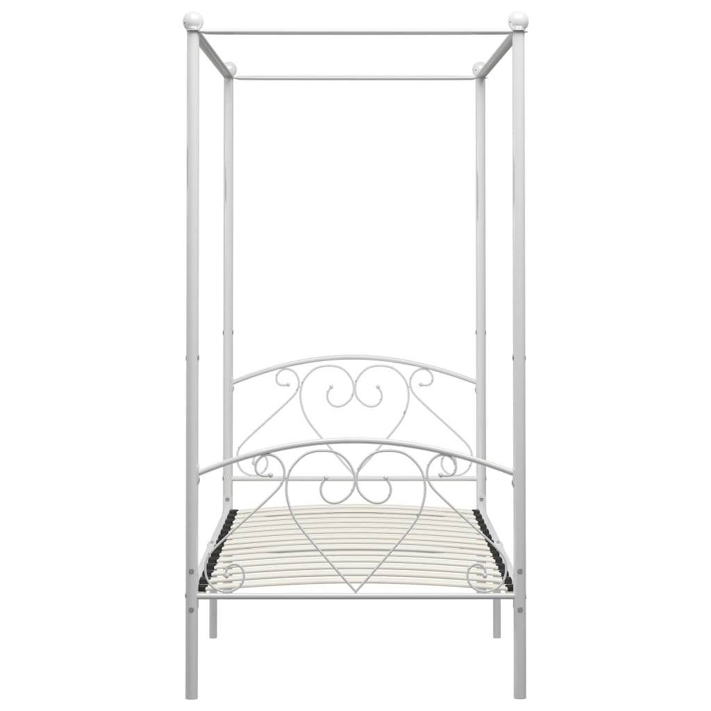 Hemelbedframe Metaal 100 x 200 cm Wit