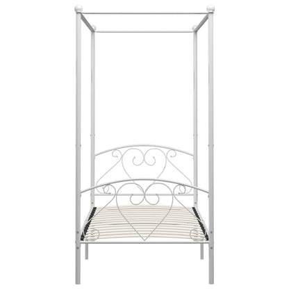 Hemelbedframe Metaal 100 x 200 cm Wit