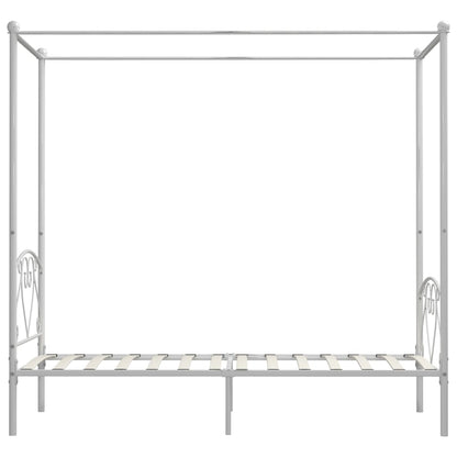 Hemelbedframe Metaal 100 x 200 cm Wit