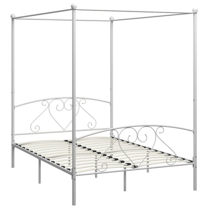 Hemelbedframe Metaal 140 x 200 cm Wit