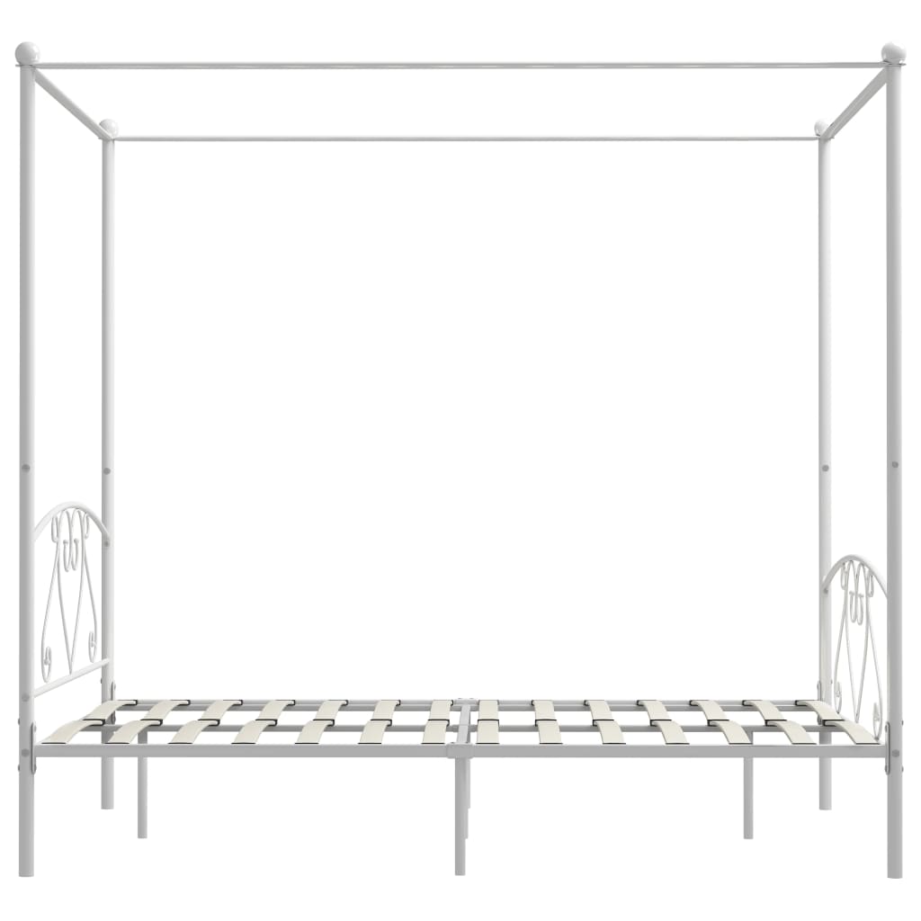 Hemelbedframe Metaal 140 x 200 cm Wit