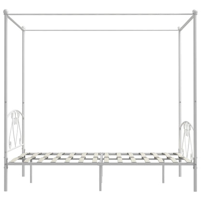 Hemelbedframe Metaal 140 x 200 cm Wit