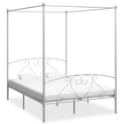 Hemelbedframe Metaal 160 x 200 cm Wit