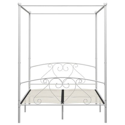 Hemelbedframe Metaal 160 x 200 cm Wit