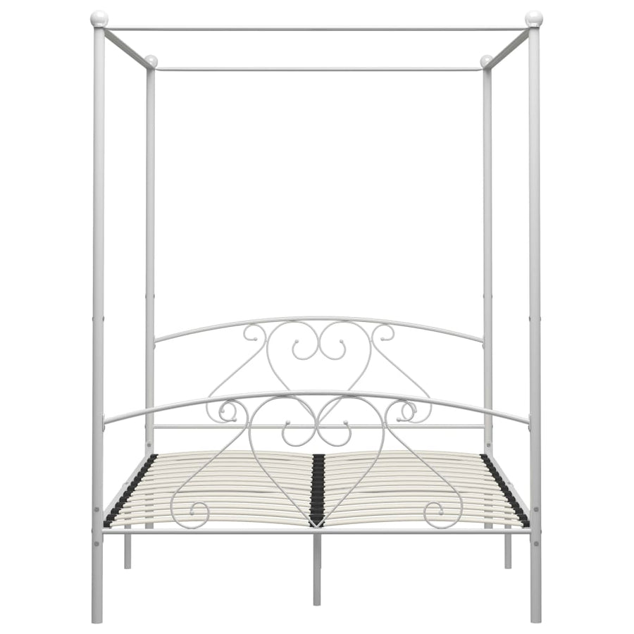Hemelbedframe Metaal 160 x 200 cm Wit