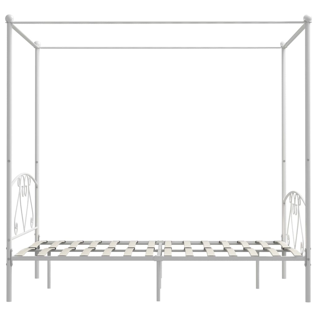 Hemelbedframe Metaal 160 x 200 cm Wit