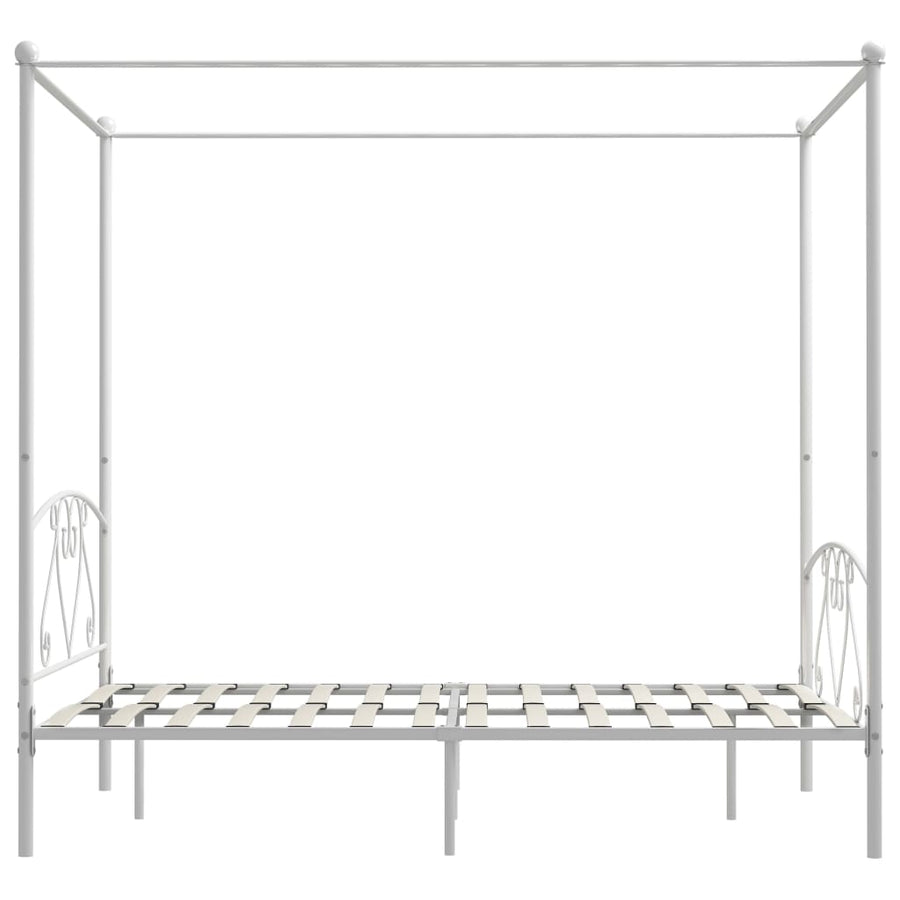 Hemelbedframe Metaal 160 x 200 cm Wit