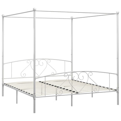 Hemelbedframe Metaal 180 x 200 cm Wit